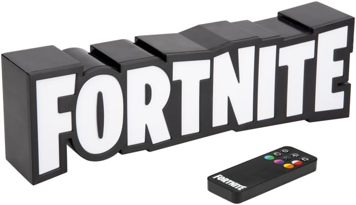 Fortnite RGB Colour-Changing Logo Light, Officially Licensed Gaming Lamp with Remote Control, Display on Wall or Desk, USB Powered Home Décor for Gamers | Paladone
