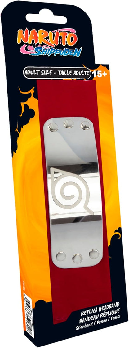 Naruto Shippuden Official Konoha Red Headband Replica Adult Size 35"x1.9" Anime Cosplay Naruto Merch Naruto Headband Naruto Cosplay Merch Gift