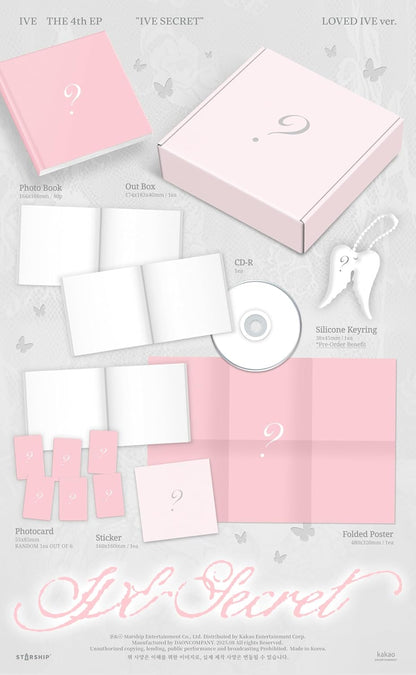 Ive Secret - Loved Ive Version - incl. Photobook, Photocard, Sticker + Folded Poster