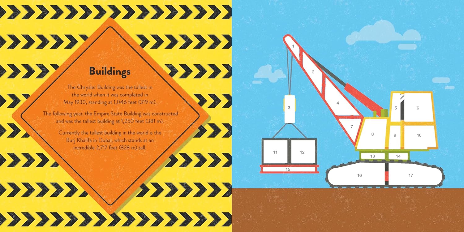 Color with Stickers: Construction: 10 Pictures to Make Includes Fun Facts!
