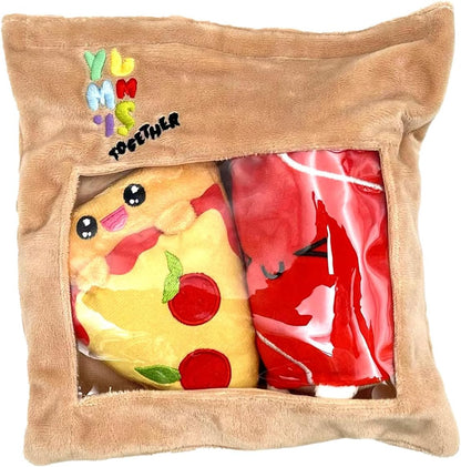Joy Toy - Yummis Together Pizza and Cola - 2 Plush 15 cm in Take Away Plush Bag 21 x 21 cm