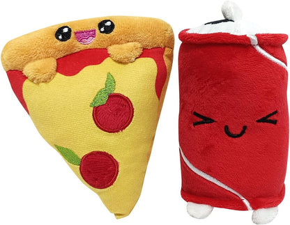 Joy Toy - Yummis Together Pizza and Cola - 2 Plush 15 cm in Take Away Plush Bag 21 x 21 cm