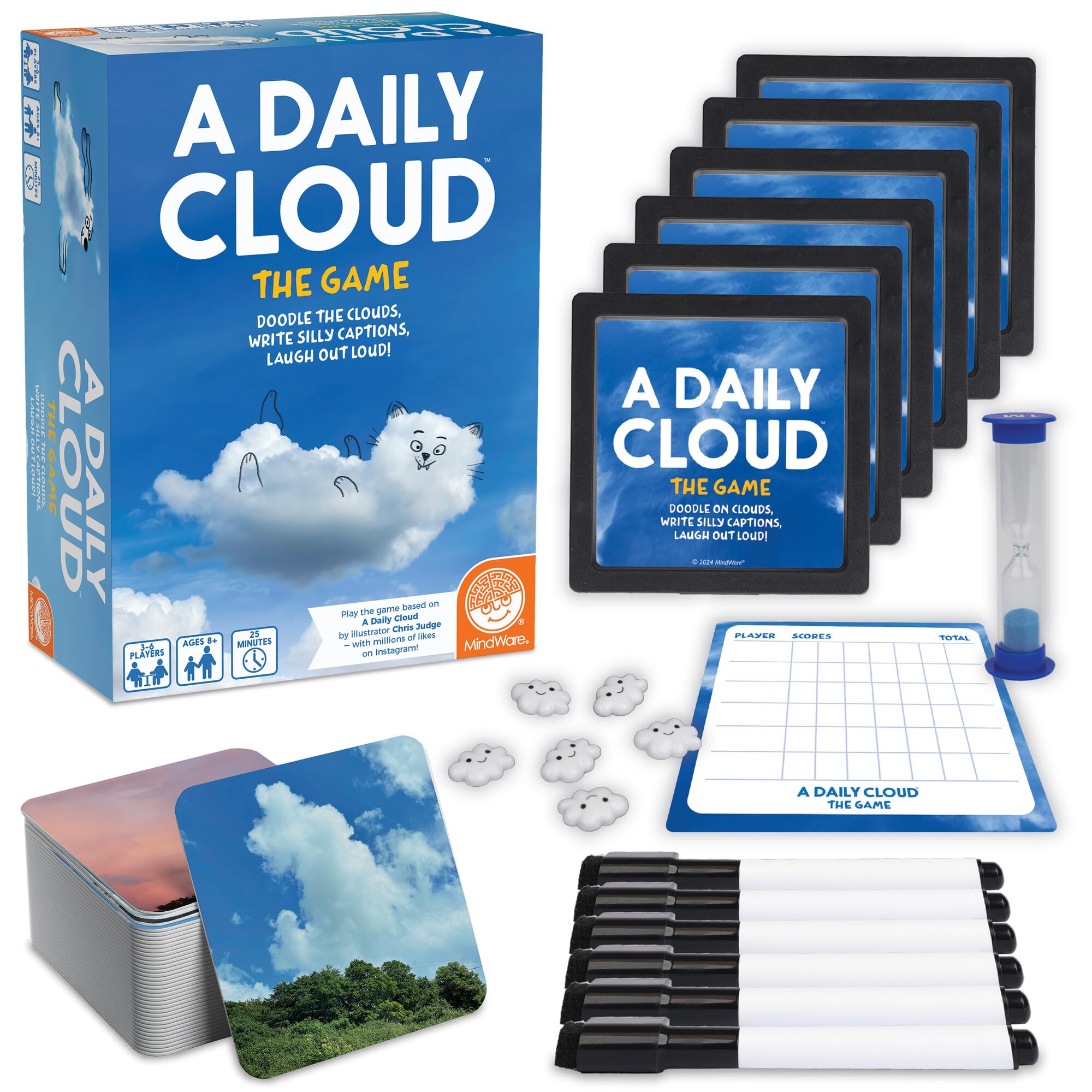 Mindware | A Daily Cloud | Board Game | Ages 8+ | 3-6 Players | 25+ Minutes Playing Time