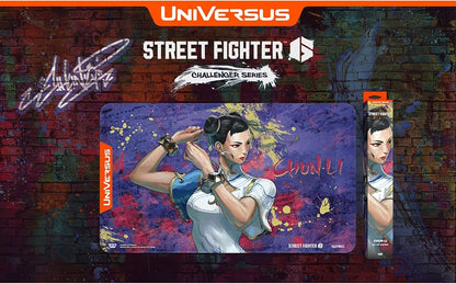 UniVersus: Street Fighter 6: Challenger Series Playmat - Chun-Li - 24 x 14 Neoprene Mat, Collectible Tabletop Card Game Accessory, UVS Games, Licensed