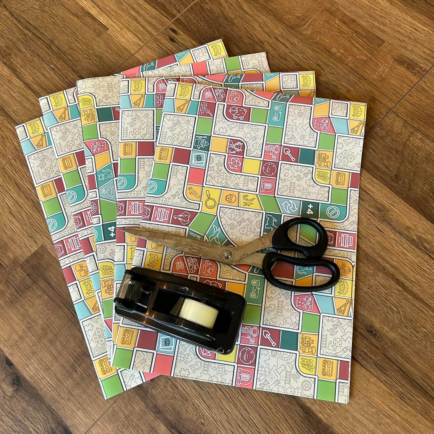 Loke Battle Mats – Spot The Game Gift Wrap | Premium Board Game-Themed Wrapping Paper | 27"x19" Sheets | Gaming Puzzle Gift Wrap