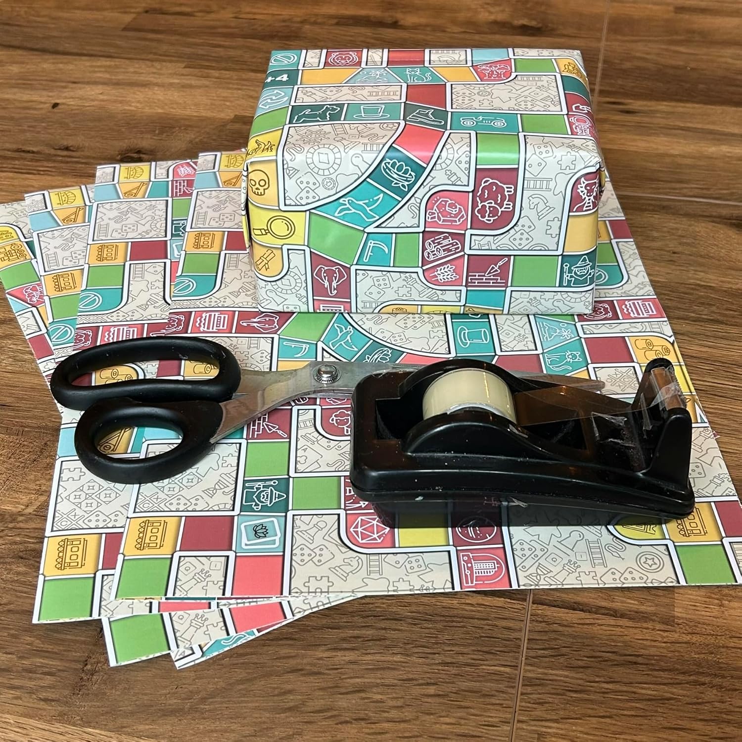 Loke Battle Mats – Spot The Game Gift Wrap | Premium Board Game-Themed Wrapping Paper | 27"x19" Sheets | Gaming Puzzle Gift Wrap