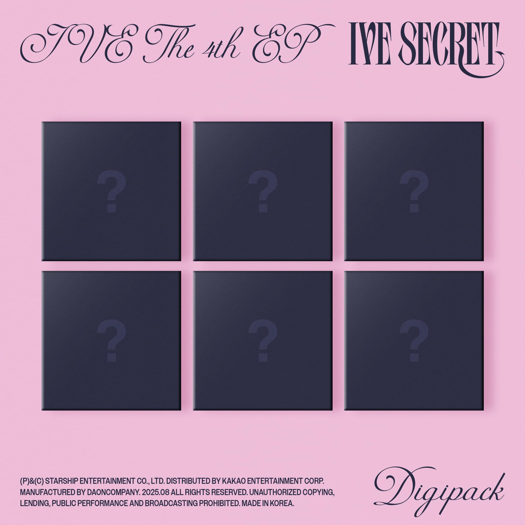 Ive - Ive Secret - Digipack Random Cover Version