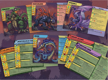 Renegade Games: Monsters Menace The World - Strategy Miniatures Board Game, Control A Monster & Menace The Planet to Gain Infamy, Ages 14+, 2-4 Player