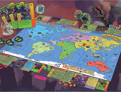 Renegade Games: Monsters Menace The World - Strategy Miniatures Board Game, Control A Monster & Menace The Planet to Gain Infamy, Ages 14+, 2-4 Player