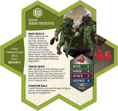 Renegade Games : Heroscape : Molten Crustaceans & Tanuki Tricksters – Extension de l'armée, 5 Figurines Non peintes assemblées et 5 Cartes, Accessoire de Jeu de Figurines