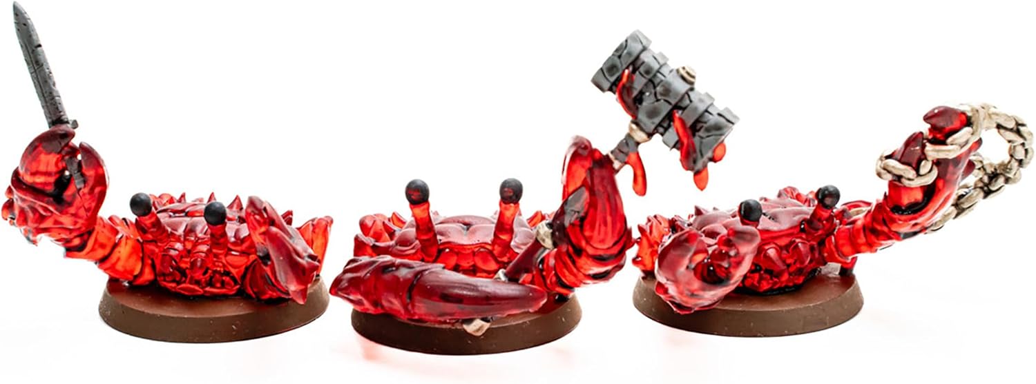 Renegade Games : Heroscape : Molten Crustaceans & Tanuki Tricksters – Extension de l'armée, 5 Figurines Non peintes assemblées et 5 Cartes, Accessoire de Jeu de Figurines