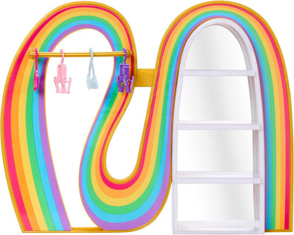 Rainbow High Amaya’s Rainbow Closet Playset - with Exclusive Rainbow Doll, Fashion, Shoes, Purses, Hangers, Clothes Rack, Shelves, Fun Present for Kids 4+