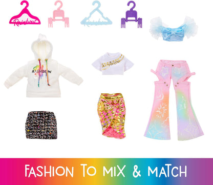 Rainbow High Amaya’s Rainbow Closet Playset - with Exclusive Rainbow Doll, Fashion, Shoes, Purses, Hangers, Clothes Rack, Shelves, Fun Present for Kids 4+