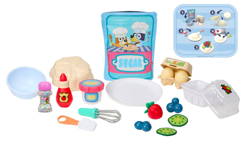 little tikes Creative Chefs Bluey Pavlova Kit - Comes with Make It Mix and 15 Realistic Accessories, Pretend Play Cooking Set, NOT EDIBLE, Suitable for Boys and Girls Ages 3+ Years