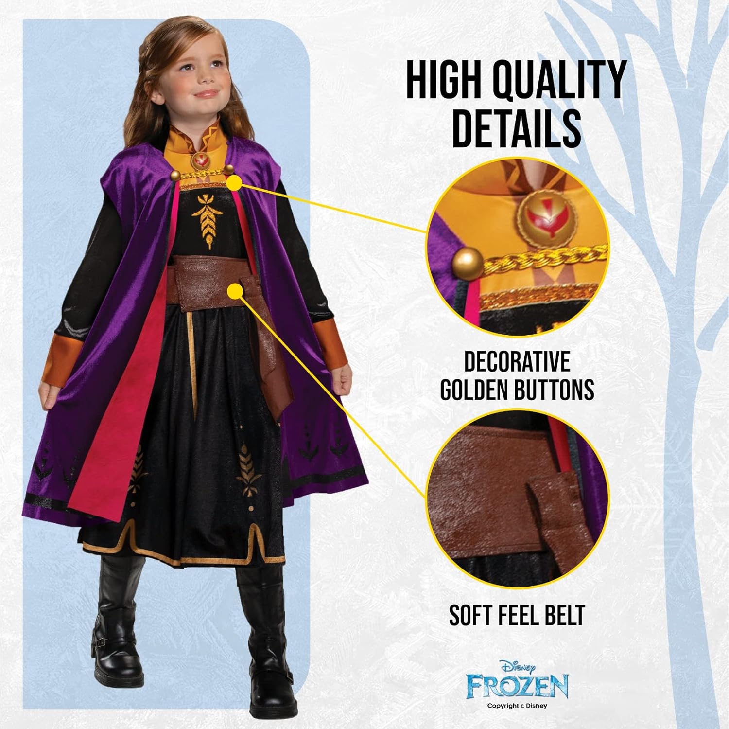 Official Disney – Anna Frozen Girl's Costume, Frozen Anna Girl's Costume, Frozen Girl Costumes, Frozen Girl Costume, Girls Frozen Costume, Girls Carnival Costume, Size XS, S