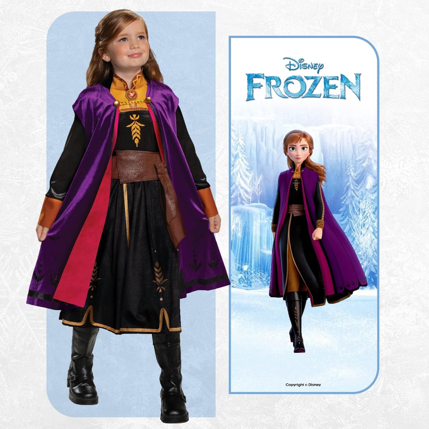 Disney Disfraz Anna Frozen Niña, Vestido Frozen, Disfraces para Carnaval y Halloween