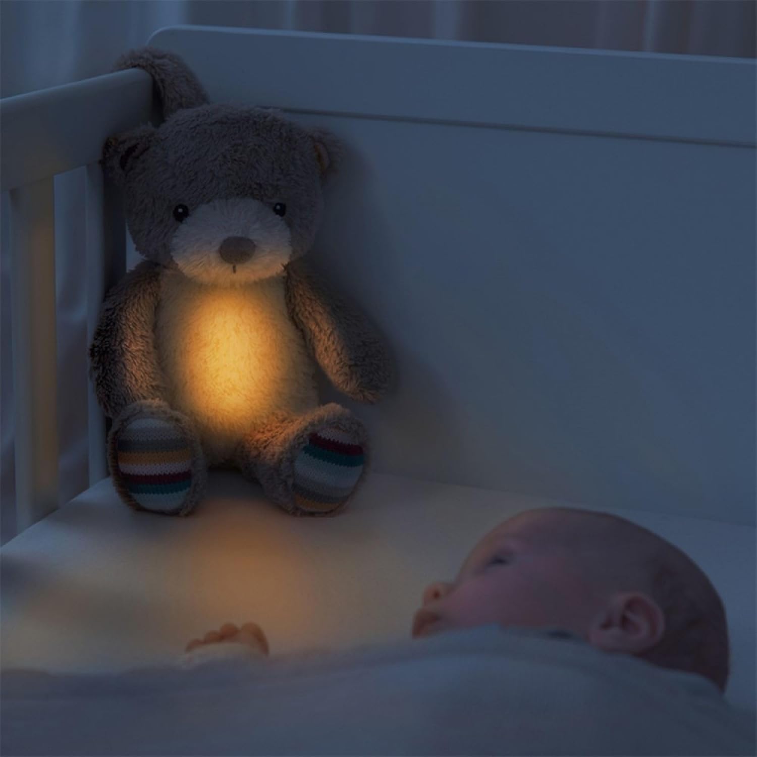 ZAZU Bruno The Bear Nachtlampje - Geluidsmachine met spraakopname | 7 vooraf ingestelde melodieën | Shushing, Heartbeat Sound & White Noise | Cry Activated Sensor | Baby & Peuter Slaaphulp Cadeau