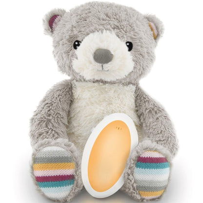 ZAZU Bruno The Bear Nachtlampje - Geluidsmachine met spraakopname | 7 vooraf ingestelde melodieën | Shushing, Heartbeat Sound & White Noise | Cry Activated Sensor | Baby & Peuter Slaaphulp Cadeau