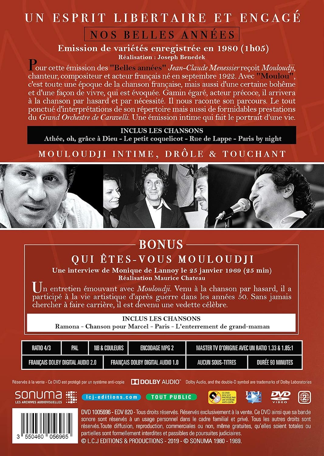 Mouloudji : nos belles années