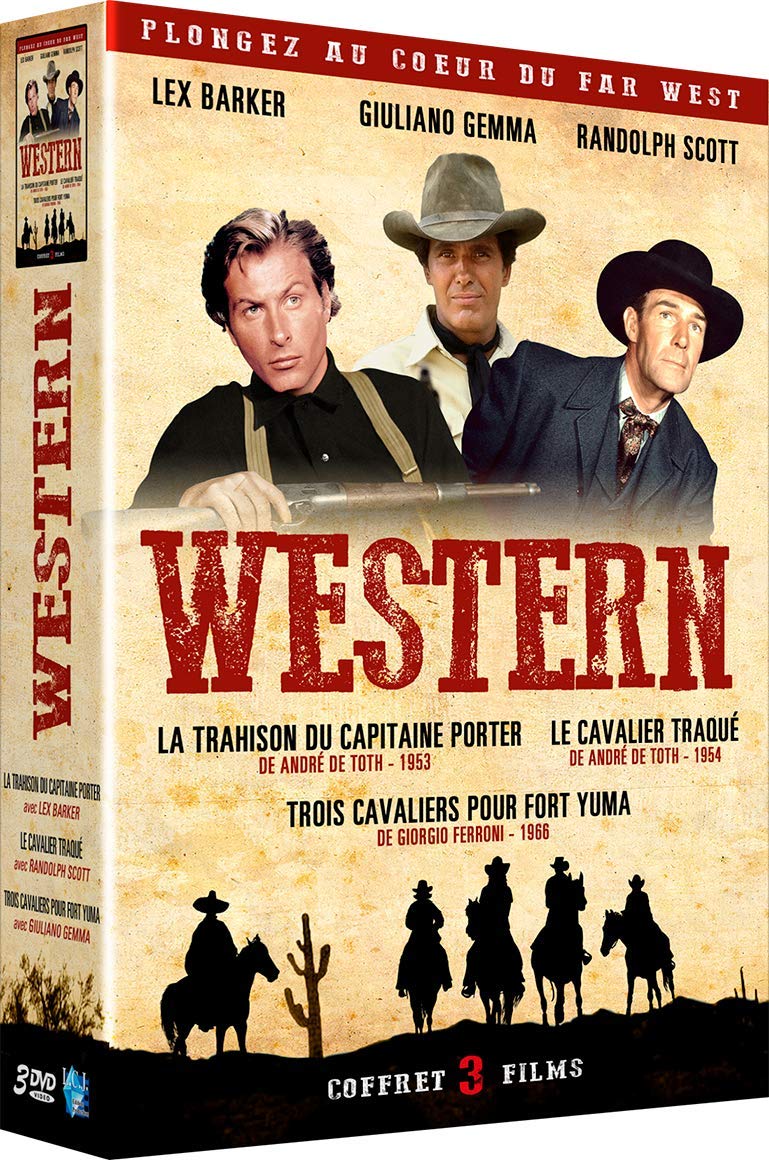 LCJ Coffret Western, vol. 4, 3 Films : le Cavalier traqué ; la trahison du capitaine Porter ; Trois Cavaliers Pour Fort Yuma