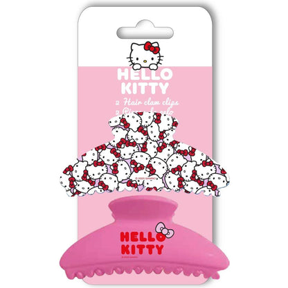 Hello Kitty - 2 Hair Clam Clips Pink
