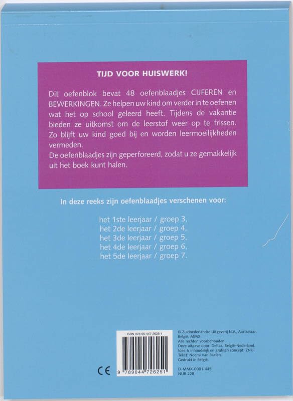 Cijferen en bewerkingen 9-10 jr: Met uitscheurbare blaadjes (Tijd voor huiswerk