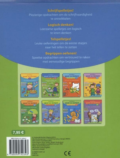 1ste kleuterklas; Voorbereiding op groep 1; 2-4 jaar: Schrijfspelletjes - logisch denken - telspelletjes - begrippen oefenen (Reuzeleuk speel- en ... allereerste stappen naar tellen en schrijven