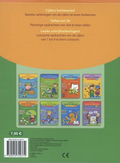 3de kleuterklas; Groep 2; 5-6 jaar: Begrippen oefenen - cijfers herkennen - werken met getalbeelden - tellen tot 20 (Reuzeleuk speel- en leerblok: voorbereidende teloefeningen