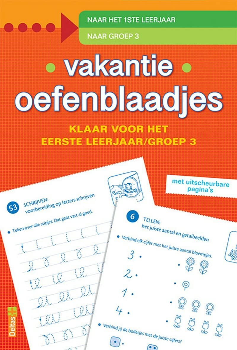 Vakantie oefenblaadjes - Klaar voor het eerste leerjaar: Eerste stappen naar tellen en schrijven