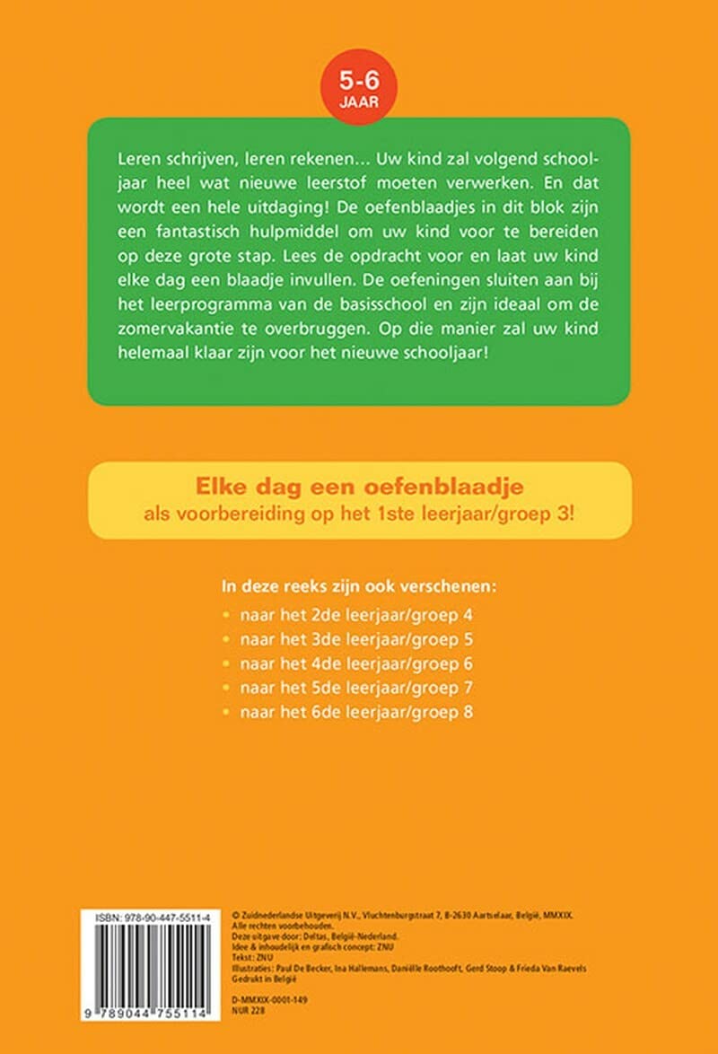 Vakantie oefenblaadjes - Klaar voor het eerste leerjaar: Eerste stappen naar tellen en schrijven