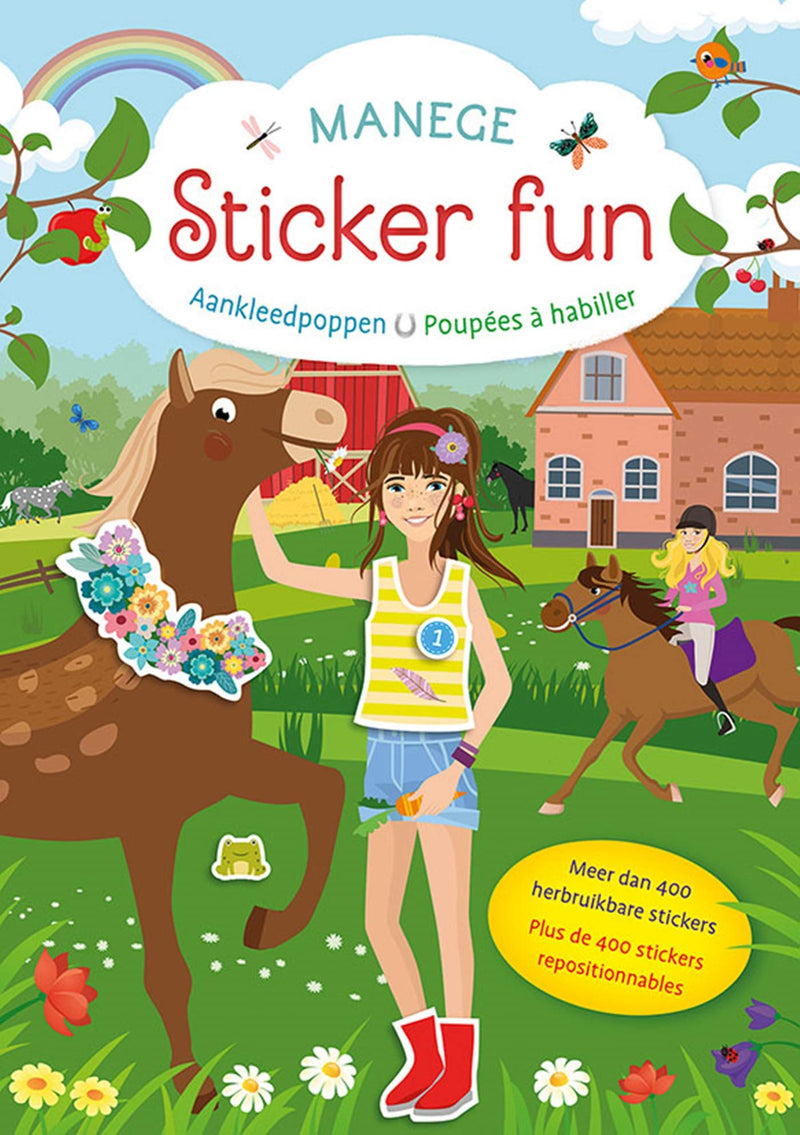 Manege Sticker Fun - Aankleedpoppen / Manege Sticker Fun - Poupées à habiller: Avec plus de 400 stickers repositionnables