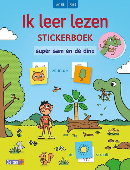 Ik leer lezen Stickerboek - Super Sam en de dino (AVI E3 / AVI 2
