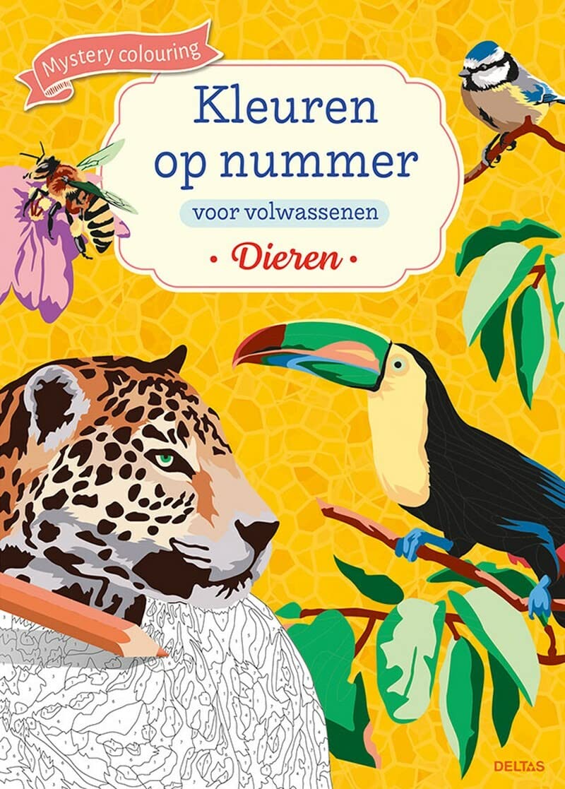 Kleuren op nummer voor volwassenen - Dieren