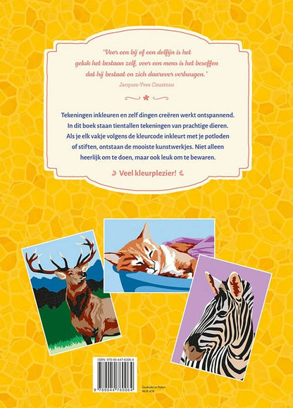 Kleuren op nummer voor volwassenen - Dieren