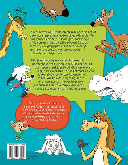 Dieren tekenen in cartoonstijl: Een schattige kitten, grappige pinguïn of stoere leeuw: leer stap voor stap de leukste dieren tekenen!