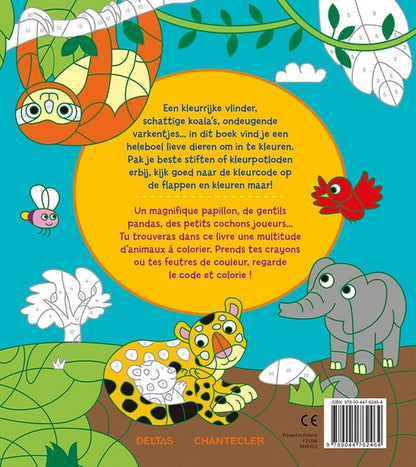 Kleuren op nummer - Lieve dieren / Les gentils animaux - Coloriages codés