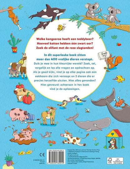 Tel- en zoekboek: vrolijke dieren