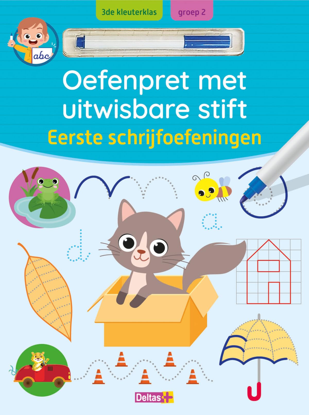 Oefenpret met uitwisbare stift - Eerste schrijfoefeningen (5-6 j.