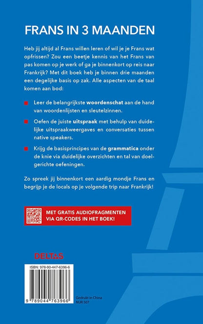 Frans in 3 maanden: de complete basiscursus om vlot Frans te leren en te begrijpen