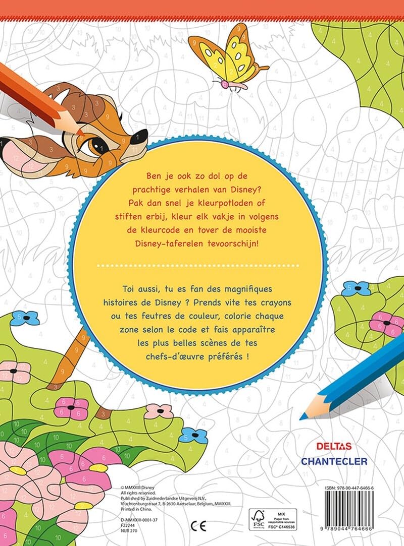 Disney Kleuren op nummer / Disney - Coloriages codés