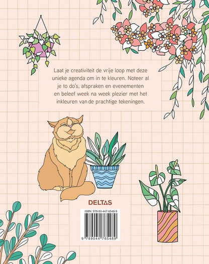 Mijn agenda om in te kleuren: De creatieve jaarplanner voor al je to do’s en afspraken
