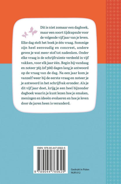 Een vraag per dag: Maak een uniek portret van jezelf gedurende 5 jaar