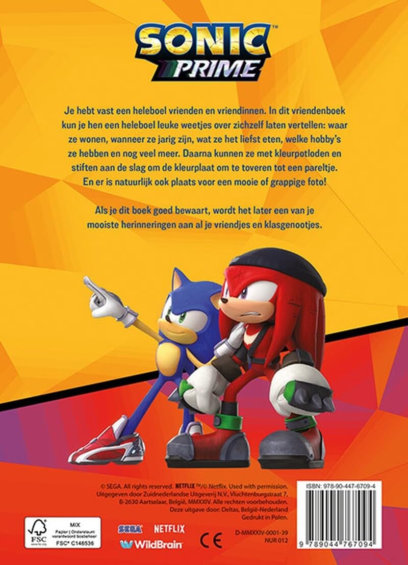 Sonic Prime Vriendenboek