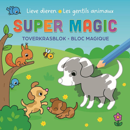 Lieve dieren Toverkrasblok / Les gentils animaux Super Magic Bloc Magique