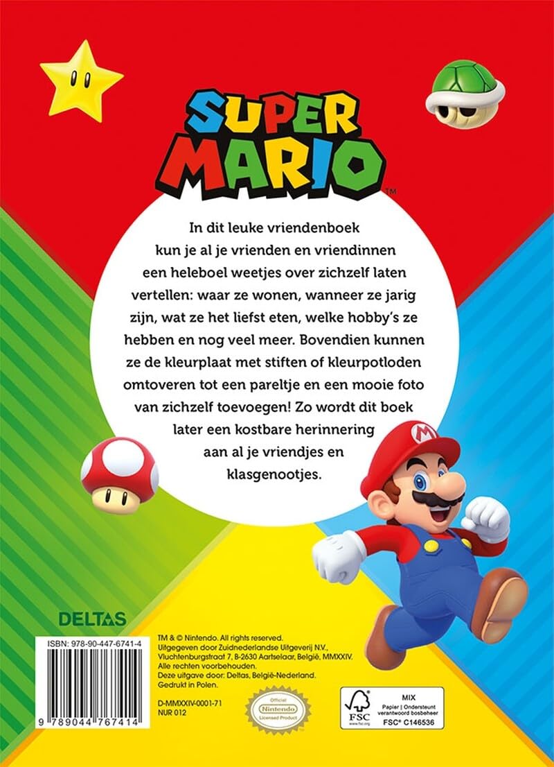 Super Mario vriendenboek: Een reuzeleuk invulboek voor al je vriendjes en klasgenootjes