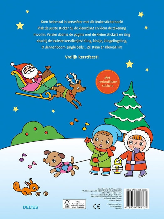 De mooiste kerstliedjes kleur- en stickerboek