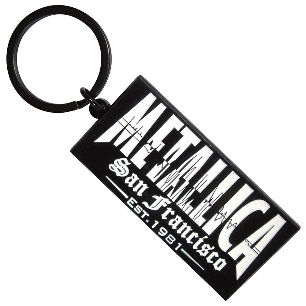 Rock Off officially licensed products Metallica Quake Band Logo Keyring Keychain One Size