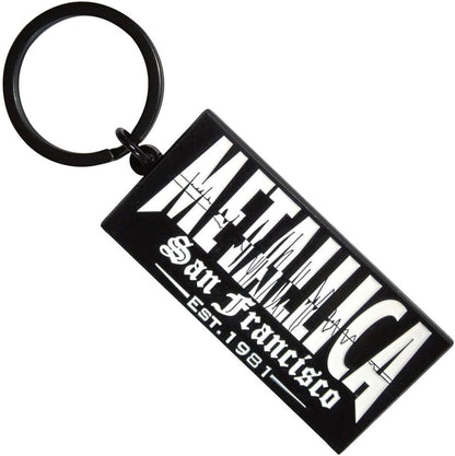 Rock Off officially licensed products Metallica Quake Band Logo Keyring Keychain One Size
