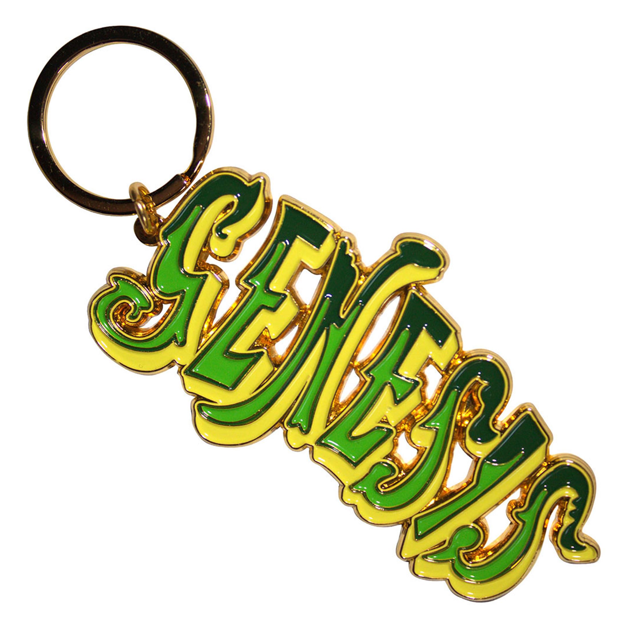 Rock Off officially Licensed Products Genesis Green Classic Logo keyring Keychain One Size