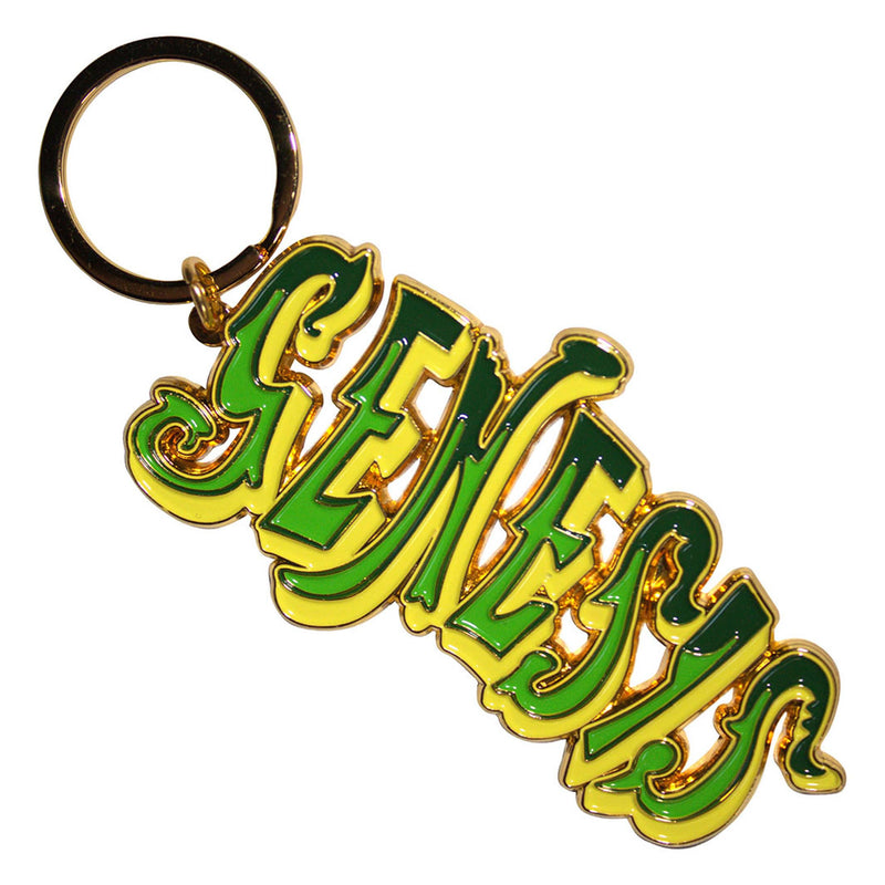 Rock Off officially Licensed Products Genesis Green Classic Logo keyring Keychain One Size